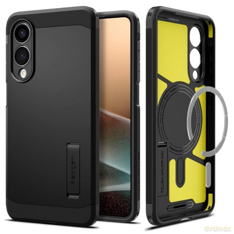 Etui Spigen Tough Armor MagSafe na Samsung Galaxy S25 Edge - czarne