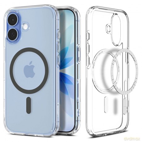 Etui Spigen Ultra Hybrid MagSafe na iPhone 17 - przezroczysto-szare