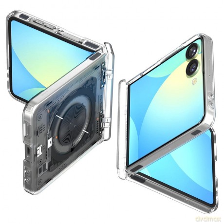 Etui Spigen Ultra Hybrid Pro MagSafe na Samsung Galaxy Z Flip 7 Zero One - przezroczyste