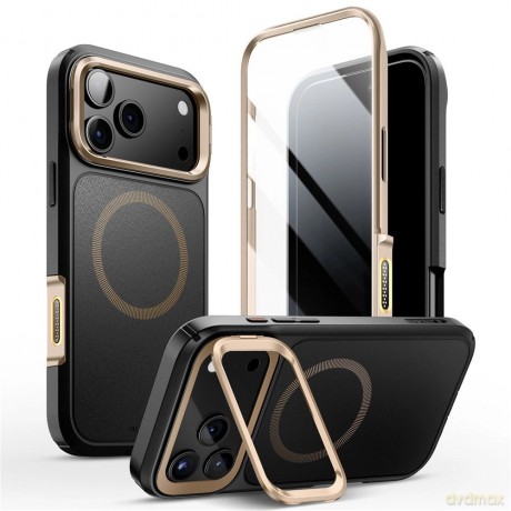Etui Supcase IBLSN Ares Flip Mag MagSafe na iPhone 17 Pro Max - złote