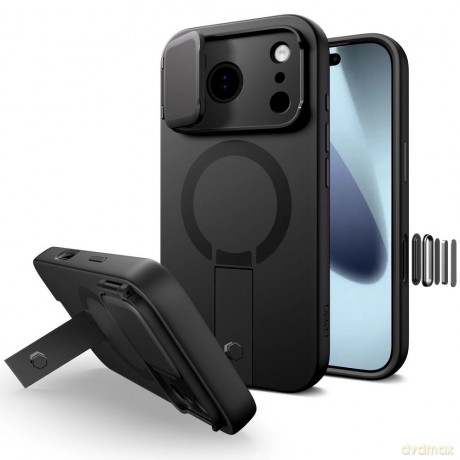 Etui Tech-Protect Kevlar Aura MagSafe na iPhone 17 Pro - czarne
