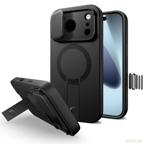 Etui Tech-Protect Kevlar Aura MagSafe na iPhone 17 Pro Max - czarne