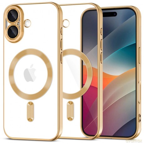 Etui Tech-Protect MagFlex MagSafe na iPhone 17 - przezroczysto-złote