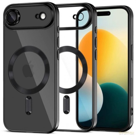 Etui Tech-Protect MagFlex MagSafe na iPhone 17 Air - przezroczysto-czarne