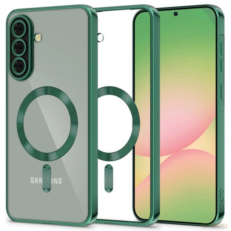 Etui Tech-Protect MagFlex MagSafe na Samsung Galaxy A56 5G - przezroczysto-zielone
