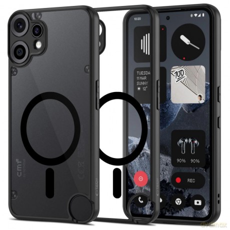 Etui Tech-Protect MagMat MagSafe na Nothing CMF Phone 2 Pro - czarno-przezroczyste
