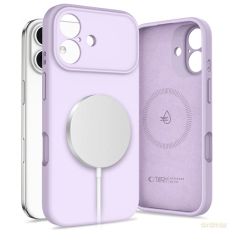Etui Tech-Protect Silicone MagSafe na iPhone 17 - fioletowe