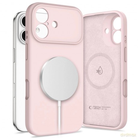 Etui Tech-Protect Silicone MagSafe na iPhone 17 - różowe