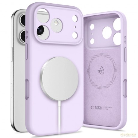 Etui Tech-Protect Silicone MagSafe na iPhone 17 Pro Max - fioletowe