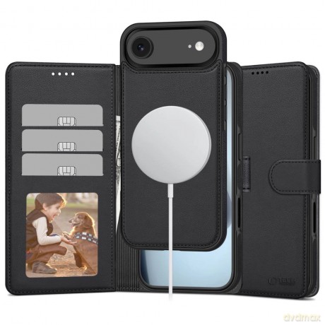 Etui Tech-Protect Wallet MagSafe na iPhone 17 Air - czarny mat