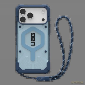 Etui UAG Pathfinder Clear MagSafe Bundle ze smyczą na iPhone 17 Pro Max - niebieskie