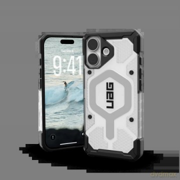 Etui UAG Pathfinder Clear MagSafe na iPhone 17 - biało-szare