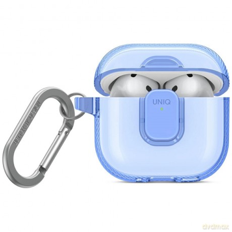 Etui UNIQ Glase Pro do AirPods 4 - niebieskie