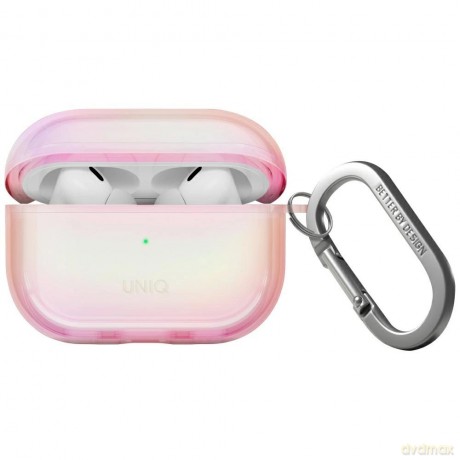 Etui UNIQ Iridescia na AirPods Pro 2 Hang Case - holo różowe