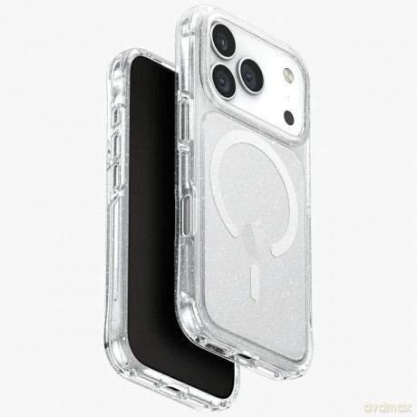Etui UNIQ LifePro Xtreme Magclick Charging do iPhone 17 Pro - przezroczysty-brokat