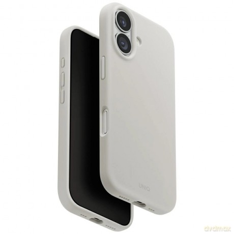 Etui UNIQ Lino na iPhone 17 Magclick Charging - szare