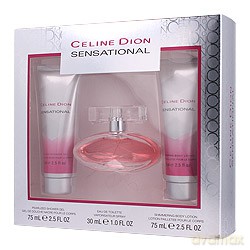 Celine Dion Sensational Zestaw - woda toaletowa 30 ml spray + żel pod prysznic 75 ml + balsam do ciała 75 ml [PERFUMY]