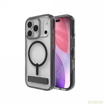 Etui ZAGG Santa Cruz Snap KS MagSafe z podstawką na iPhone 17 Pro - przezroczysto-czarne