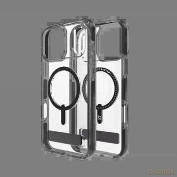 Etui ZAGG Santa Cruz Snap KS MagSafe z podstawką na iPhone 17 Pro Max - przezroczysto-czarne