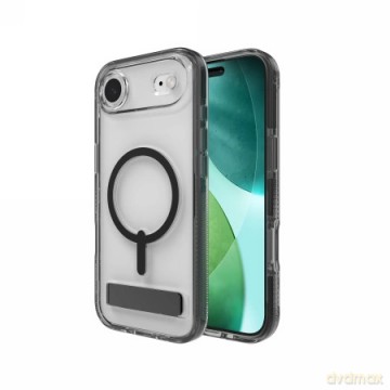 Etui ZAGG Santa Cruz Snap KS MagSafe z podstawką na iPhone Air - przezroczysto-czarne