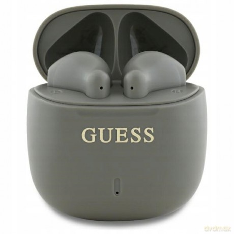 Guess słuchawki Bluetooth GUTWSJ14ESGE TWS + stacja dokująca taupe Printed Classic Logo