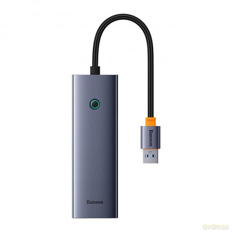 Hub USB-A 4w1 Baseus UltraJoy 3 x USB-A 3.0 + RJ45 - szary