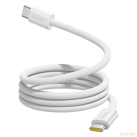 Kabel Baseus Dynamic 4 Pro 100W USB-C - USB-C magnetyczny 1m - biały