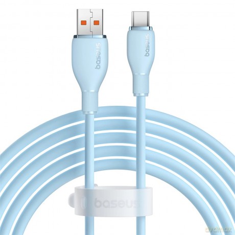 Kabel Baseus Pudding 100W USB-A - USB-C 2m - niebieski
