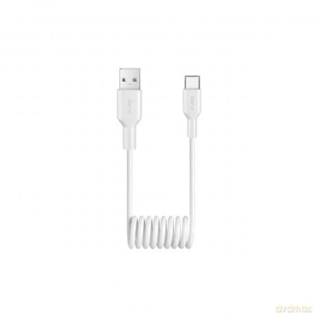 Kabel spiralny Puro 10W USB-A - USB-C 1m - biały