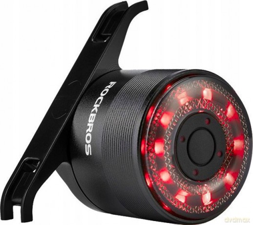 Lampka rowerowa tylna Rockbros Q1 7 kolorów LED + kabel USB-C - USB-A - czarna