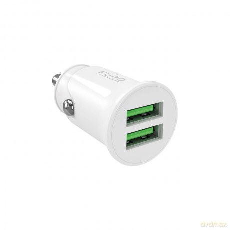 Ładowarka samochodowa Puro Pro Lite 2x USB-A 10W - biała