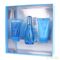 Davidoff Cool Water Woman Zestaw - woda toaletowa 50 ml spray + żel pod prysznic 50 ml + balsam do ciała 50 ml [PERFUMY]