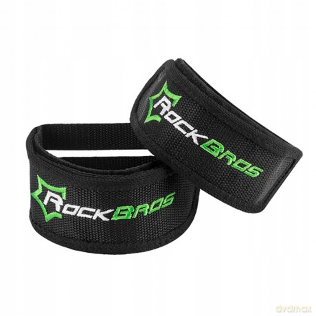 Paski do pedałów rowerowych Rockbros GZT1001BK 2 szt. - czarne