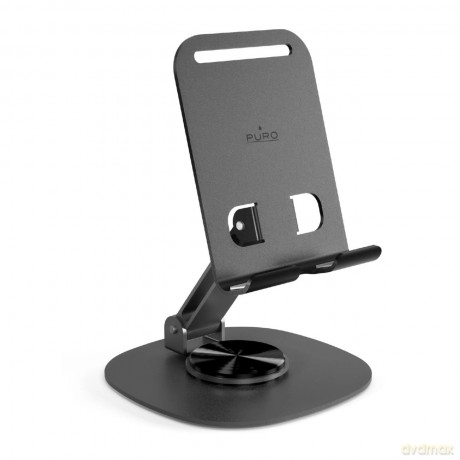 Podstawka Puro Tilt Pro aluminiowa na telefon/tablet - ciemnoszara