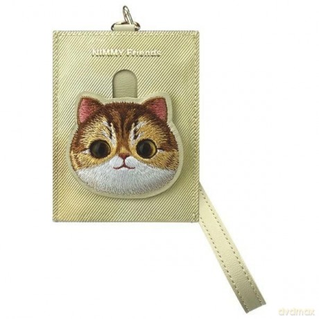 Portfel Nimmy Big Eyed Pet 2.0 Cat etui na karty - beżowy