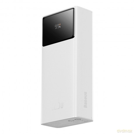 Powerbank Baseus EnerFill FP41 30000mAh 22.5W z kablem Baseus Simple USB-A - USB-C 3A 30cm - biały