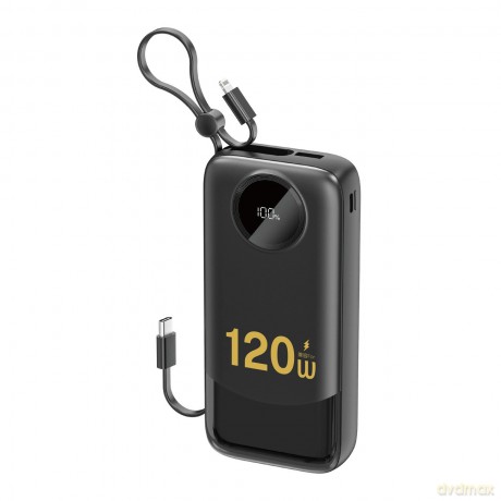 Powerbank Dudao K13Pro 20000mAh z wbudowanym kablem - czarny