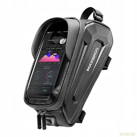 Sakwa rowerowa Rockbros B68-1 na ramę pancerna z kieszonką na telefon 1.7l - czarna