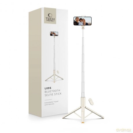 Selfie Stick Tech-Protect L09S z tripodem - beżowy