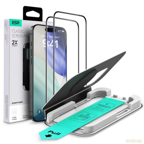 Szkło hartowane ESR UltraFit Tempered Glass 2-pack na iPhone 16 Pro / 17 - przezroczyste