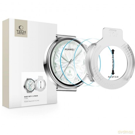 Szkło hartowane Tech-Protect Easy Set+ 2-pack na Huawei Watch GT 5 41 mm - przezroczyste