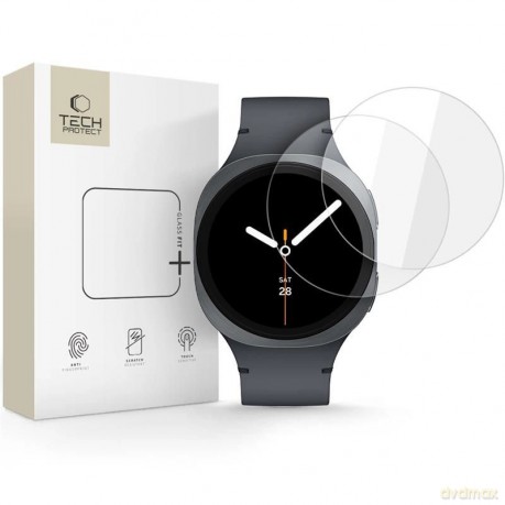 Szkło hartowane Tech-Protect Glass Fit+ 2-pack na Samsung Galaxy Watch 8 44 mm - przezroczyste