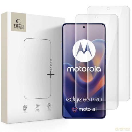 Szkło hartowane Tech-Protect Glass UV+ 2-pack Motorola Edge 60 Pro - przezroczyste
