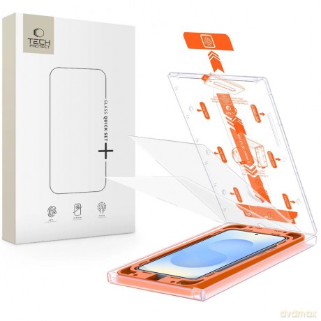 Szkło hartowane Tech-Protect Quick Set+ na Samsung Galaxy S25+ - przezroczyste