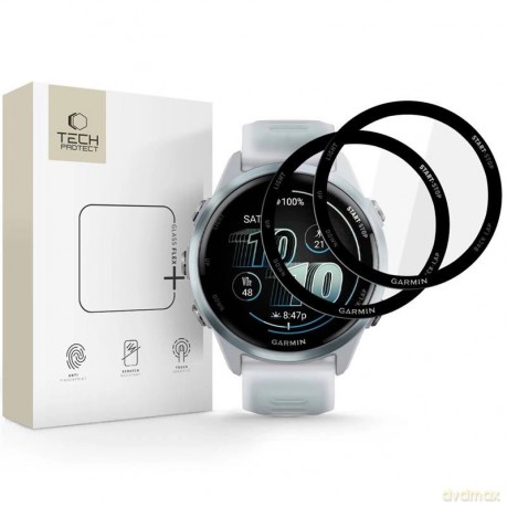 Szkło hybrydowe Tech-Protect Glass Flex+ 2-pack na Garmin Forerunner 570 42 mm - czarne