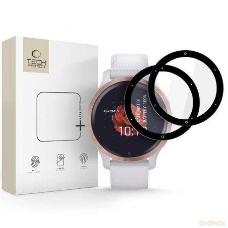 Szkło hybrydowe Tech-Protect Glass Flex+ 2-pack na Garmin Venu 2S - czarne