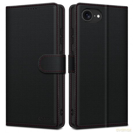 TECH-PROTECT WALLET RS IPHONE 16E BLACK/RED Etui Tech-Protect Wallet na iPhone 16e - czarne