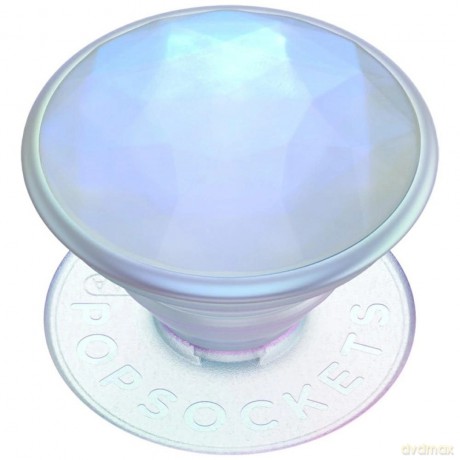 Uchwyt i podstawka do telefonu Popsockets Luxe Iridescent Dichroic - biały