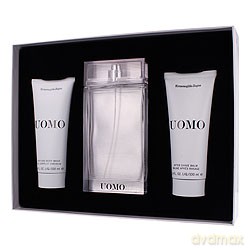 Ermenegildo Zegna Uomo Zestaw - woda toaletowa 100 ml spray + żel pod prysznic 100 ml + balsam po goleniu 100 ml [PERFUMY]