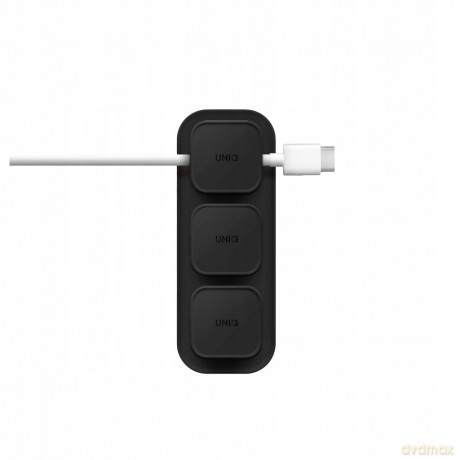 UNIQ Pod Mag magnetyczny organizer do kabli + baza ciemnoszary/charcoal dark grey